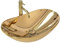 Rea Waschbecken Waschtisch Aufsatzwaschbecken Keramik Handwaschbecken Aufsatz Waschschale Oval Gold 36x60