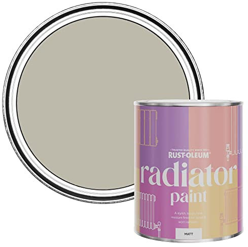 Rust-Oleum Grey Heat Resistant Radiator Paint in Matt Finish - Oyster 750ml (SHDRCT1174)