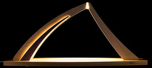 Tietze Schwibbogen modern Wood New LINE Buche - ohne Bestückung - 57x26 cm