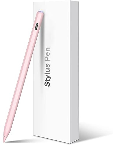 Charging, HATOKU Pencil for iPad with Tilt & Palm Rejection, Magnetic Stylus Pen for ipad Air M3/3/4/5, iPad mini 5/6, ipad 6/7/8/9/10/11 Gen, ipad Pro 11/12.9 (Pink)
