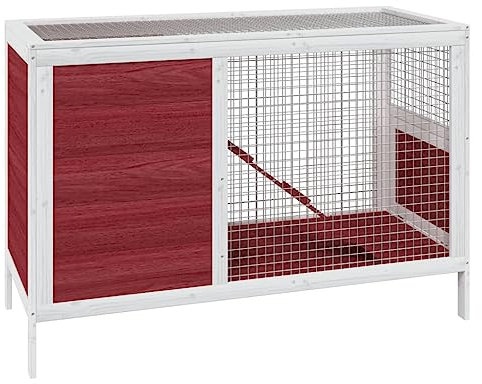 vidaXL Conejera de Madera Maciza de Pino Mocha 103x44x69,5 cm