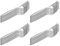 Acan Tradineur - 4 Paquetes de 12 Tenedores de plástico - Material Reutilizable y reciclable - Longitud de 18,5 cm - Transparente - Total 48 Uds