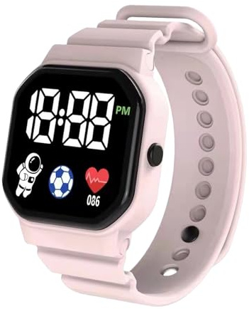 Reloj deportivo para niños, reloj de pulsera digital de silicona, cómodo e impermeable, pantalla LED, reloj deportivo duradero, ideal para niños y niñas, perfecto para la escuela, actividades al aire