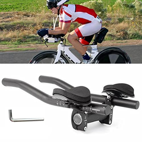 Haofy Triathlon Aero Bars with Wrench Tool, Unique Bicycle TT Handlebar for Road Bike, Easy Installation Cycling Handlebar (As Shown)