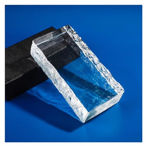 Glass Blocks Transparent Square Glass Brick Soundproof Heat-Insulating ,for Home Partition Bathroom Decoration(Style2)