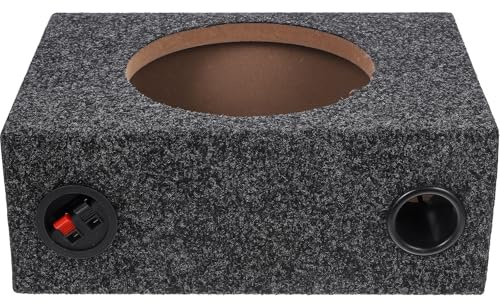 SHINEOFI Caisson de Basses pour Voiture 8 Pouces Scellé en Bois Recouvert de Moquette, Enceinte Compacte Subwoofer pour Installation Audio Automobile, Caisson Basse Performant et Solide