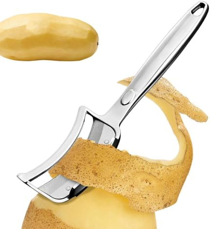 Pelador de Verduras | Herramienta Cortadora Y Peladora de Verduras en Acero Inoxidable | Pelador de Calabaza | para Preparación de Comidas en Cocina, Patatas, Pepinos, Calabazas, Piñas, Lechugas, Caña