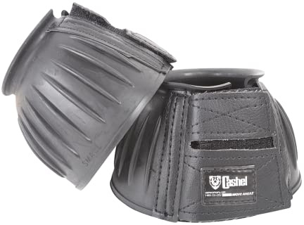 CASHEL Bell Boots Rubber, Black, Size: L (BB-BL-L)