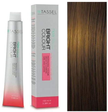 7.7 Rubio Medio Marrón - Tinte con Aceite de Argán y Queratina 100 ml - Tassel