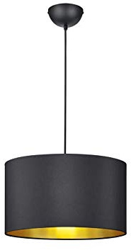 Trio Leuchten Pendelleuchte Hostel 308200179, Schwarz Matt / Gold
