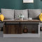 Couchtisch mit Schiebetüren - Weiß Braun - Industrial- Holz - 100x59,5x43 cm - Moderner Bauernstil, hochwertiges Holzmaterial, große Ablagefläche