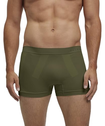 FALKE Men's Warm M Bx Functional Yarn Quick Dry Base Layer Underwear 1 Piece, Green Herb 7754, XL