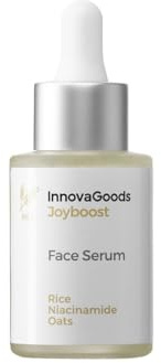 InnovaGoods® Serum facial 30ml, con extracto de arroz niacinamida, ácido hialurónico, caléndula & avena, serúm hidratante facial mujer, revitaliza, mejora la elasticidad, para todo tipo de piel