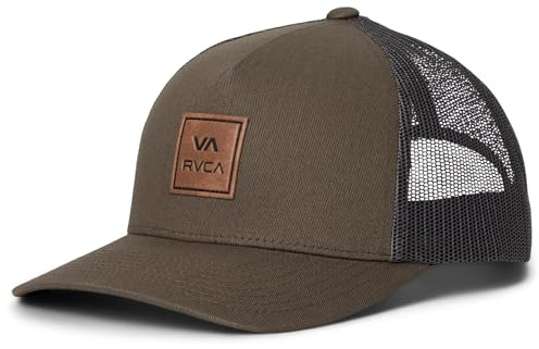 RVCA Gorra de camionero para hombre, estructurada con parte trasera de malla elástica, cierre ajustable a presión, Diseño de hongo, talla única
