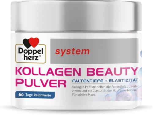 Doppelherz Kollagen Beauty Pulver system, 150 g Pulver | Kollagen-Peptide in reiner Pulverform - frei von Konservierungsstoffen und Aromen - 150 g