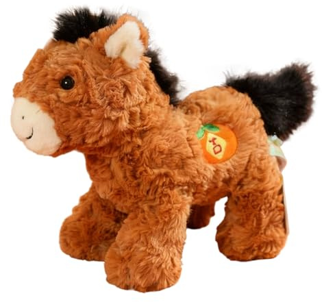 Année du Cheval Peluche | Poupée en peluche de dessin animé - Jouet en peluche - Pour enfants, adolescents, adultes, collectionneurs de chambre à coucher, chambre d'enfant, voiture, canapé, lit, jeu