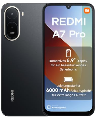 XIAOMI REDMI A7 Pro Smartphone 4+128GB, Nero,Display immersivo 6,9