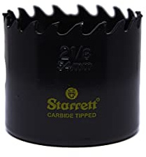 Starrett Tungsten Carbide Tipped Hole Saw - CT218 Deep Cut Holesaw Cutter - For Wood Suspended Flooring Reinforced Concrete & Fibreglass - 54MM