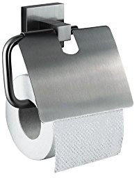 Papierrollenhalter mit Deckel Mezzo TEC, Matt Gebürstet