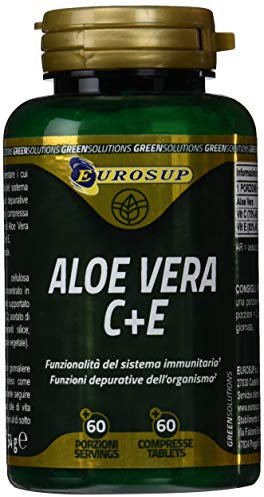 EUROSUP Aloe Vera comVitamine C ed E, Barattolo da 60 Compresse