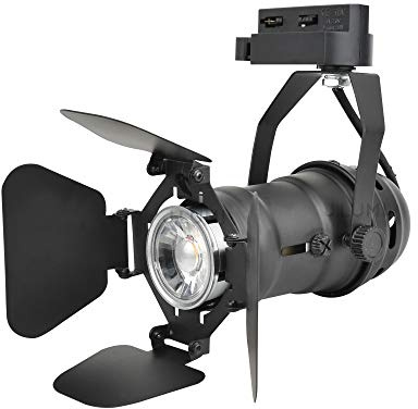 J.LUMI TRK9601 LED Track Light Head, Vintage Industrial Track Light for Home, H Type Track Lights, 5W LED GU10 Bulb, 3000K Warm, Not Dimmable, Black
