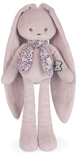 KALOO - Lapinoo - Doudou Coniglio - Peluche in Velluto a Coste per Neonato - 35 cm - Colore Rosa - Materiale Ultra Morbido - Confezione Regalo - dalla Nascita, K972200