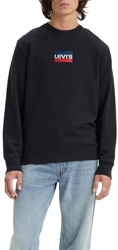 Levi's Herren Standard Graphic Crew Sweatshirt,Mini Sportswear, Pirate Black,S