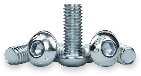 25x Linsenkopfschrauben mit Innensechskant - Verzinkte, Rostfreie Schrauben - Flachkopfschrauben, Tellerkopfschrauben, Rundkopfschrauben (M4x10 mm, 25)