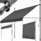 tectake Store banne sans Perçage Auvent Marquise Retractable avec Manivelle Multi-Fonction Store latéral Enroulable Brise Vue Brise Soleil Opaque en Aluminium - Noir/Gris, 250 x 180 cm