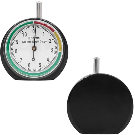 POFET Asta di misurazione Rotonda per misuratore di profondità del battistrada,Manometro Di Profondità Battistrada Pneumatici, Misuratore Calibro del Battistrada 0-11mm Per Auto Moto