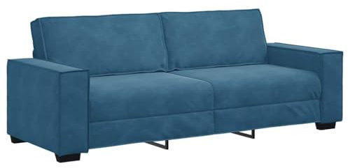 vidaXL 3-Sitzer-Sofa Blau 180 cm Samt, Sofa, Sofa 3-Sitzer, Sofa Samt, Couch, Dreisitzer-Sofa, 3-Sitzer-Sofa Samt, Dreisitzer-Sofa Samt, Fernsehsessel