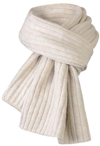 DOFOWORK Scarf for Women - Cozy Fashion Scarves for Women winter warm, Premium Knit winter Scarf Cold Weather Accessory 70.8x9.8, Beige