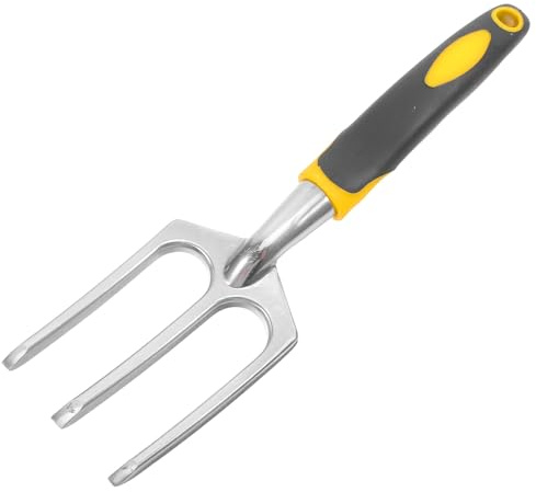 CIYODO Herramienta de Jardinería Tenedor Pequeño para Plantar con Mango Cómodo Acero Inoxidable Resistente para Flores Verduras y Bonsáis Macetas