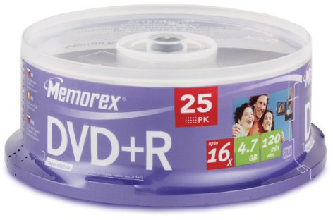 Memorex M00588 DVD+R Rohling bedruckbar in Cakebox (25 Stück) 16x Speed