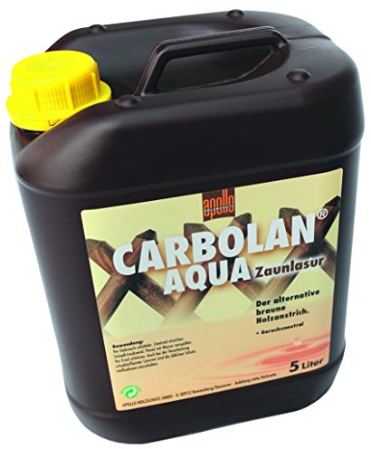 Carbolan Aqua Zaunlasur 5L | Holzlasur | Holzschutz | Der alternative braune Holzanstrich