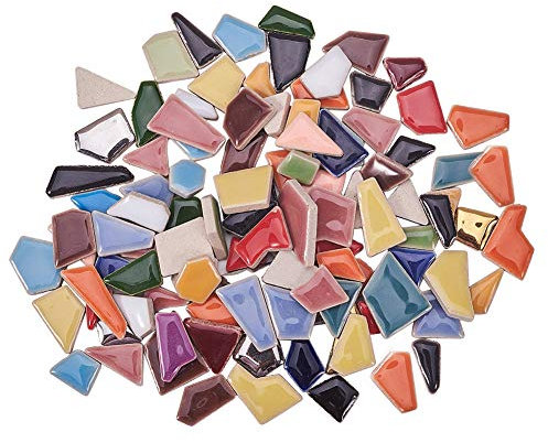 Pandahall elite über 213 stück porzellan mosaik fliesen mischfarben nuggets keramik mosaik quadrat stück liefert für diy handwerk hauptdekoration kunst
