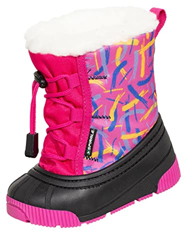 Spirale Lala, Stivali da Neve Neonata, Stivaletti Invernali Idrorepellenti Bambina, Fucsia, Taglia 20/21 EU