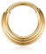 hengkaixuan 10mm 16G Gold Nasenringe 316L Surgical Steel Triple Stacked Septum Ohrmanschette Helix Clicker Scharnierring Unisex Creolen Septum Piercing