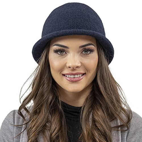 Vivisence Gorro De Invierno para Damas 7044, Azul Marino,Talla Única
