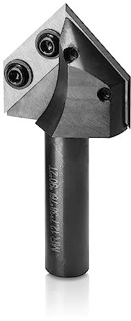 Genmitsu 1/2 Shank Router Bit, 90 Degree V Groove Carbide Inserts, CNC Milling Machine Router Bits for Woodworking 2D/3D Signmaking, Lettering, Carving, VG02