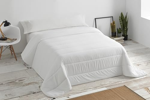 Degrees Home Calid - Trapunta Estiva Matrimoniale Letto 150 240x220 cm | Piumino 4 Stagioni Ipoallergenico Antiacaro Traspirante | Fibra 270 g/m² Bianco
