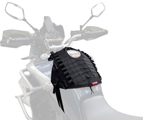 UROUK Universal Motorrad Tankrucksack Montagebasis Abdeckung Tanktasche Stoßstange Tasche Zubehör Schwarz, Tankbefestigungsfuß