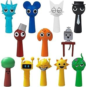 12 figurer set, ONE SIZE, Plast
