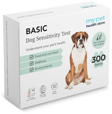 My Pet Health Store Advanced Allergen Test - At-Home Dog Allergy Test | 300 Items | Quick Results | Non-Invasive Hair Collection | Food, Environment, Nutrient & Mineral Analysis | All Breeds & Ages