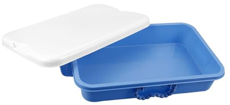 BCOATH Portable Sand Tray Plastic Covered Sandbox with Convenient Handle Multi-purpose Children Outdoor Sandbox Storage Box for Indoor and Outdoor Play