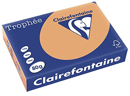 Clairefontaine Resma de papel, 80 gr/m², 500 hojas, Caramelo, A4 (21 x 29.7 cm)