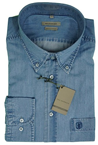 SEA BARRIER Camicia Jeans Leggero Uomo Manica Lunga Art JANGOL