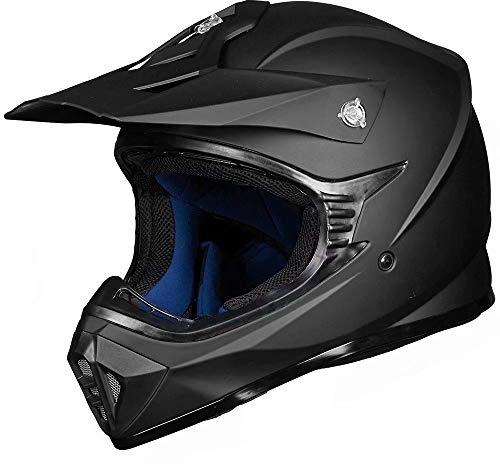 ILM Adult Dirt Bike Helmets Motocross ATV Dirtbike BMX MX Offroad Full Face Motorcycle Helmet, DOT Approved Model 128S (Matte Black, Adult-XLarge)
