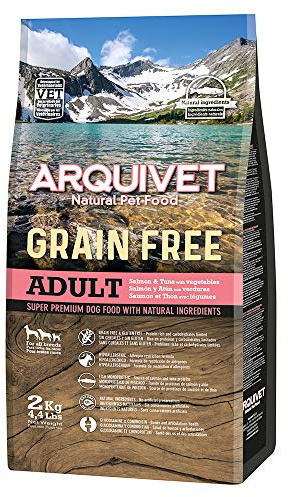 ARQUIVET Pienso Grain Free salmón y atún con Verduras 2 Kg Pienso Natural para Perros Adultos de Todas Las Razas - Sin Cereales y sin Gluten - Hipoalergénico - Comida para Perros
