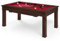 Automaten Hoffmann Billardtisch Dolce Vita Walnuss | 5ft o. 6.5ft | Umfunktionierbar zum Esstisch | 18 mm Spielfeld aus Präzisionsverbundstoff, High-Speed Billardtuch | 132 – 150 kg